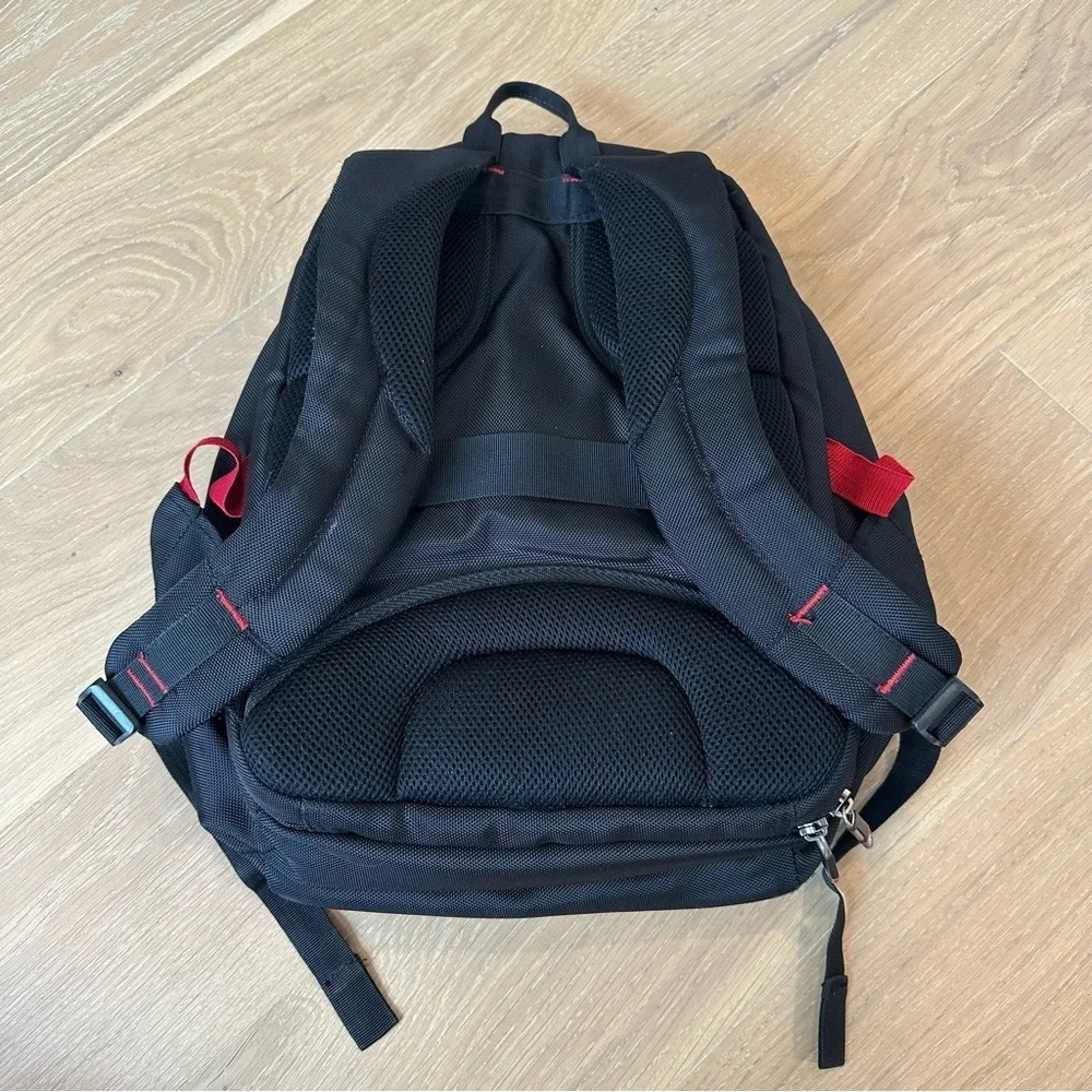 Samsonite Laptop Backpack Travel Work Office Black Pockets Zip TSA EUC